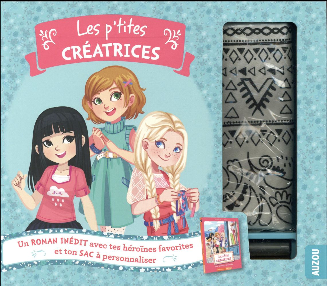 Les p'tites créatrices : coffret : un roman + tote bag - flash vidéo