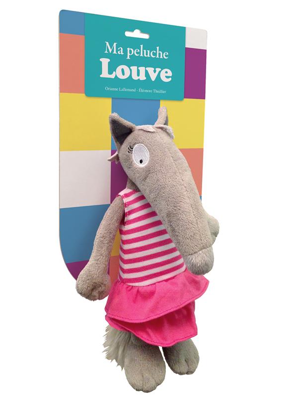 Ma peluche Louve habillée ; robe - flash vidéo
