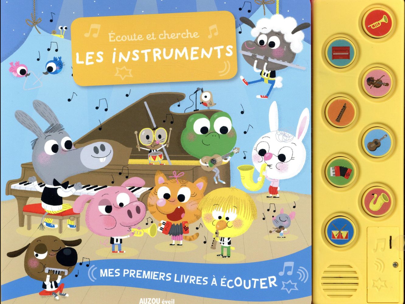 Mes premiers livres à écouter : écoute et cherche les instruments de musique - flash vidéo