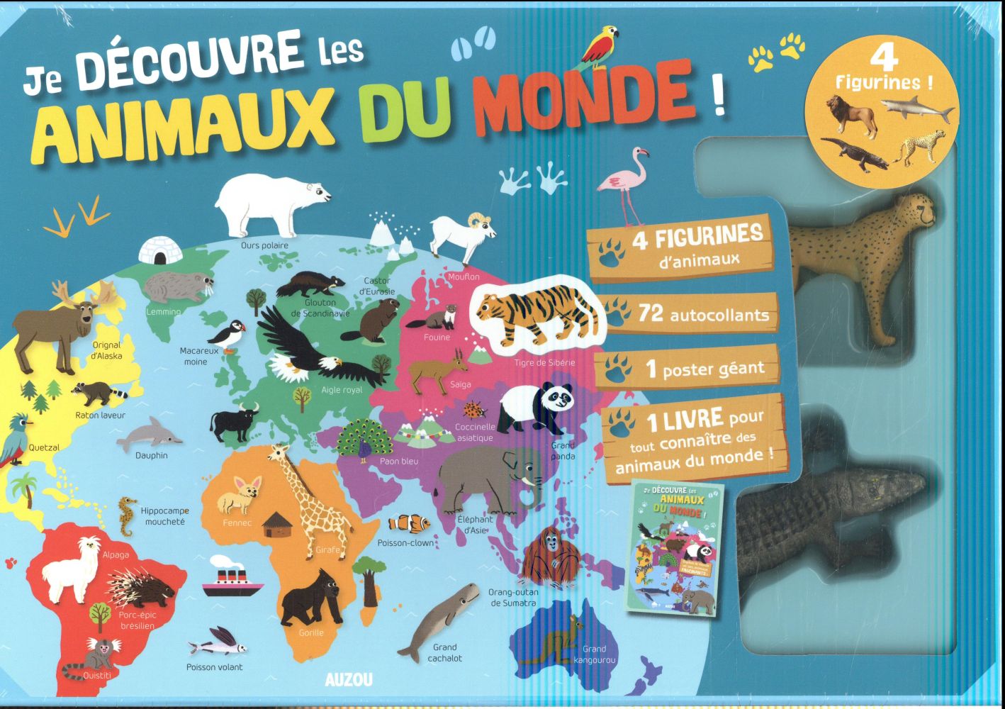 Je découvre les animaux du monde (4 figurines) - flash vidéo