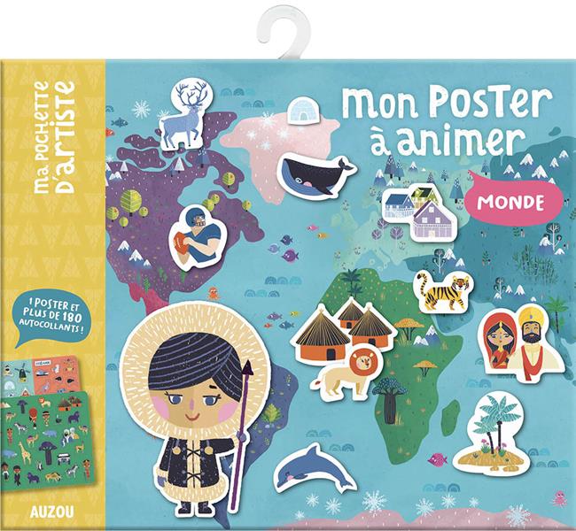 Mon poster à animer ; monde - flash vidéo