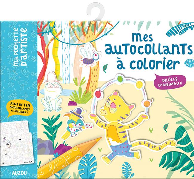 Mes autocollants à colorier ; drôles d'animaux - flash vidéo