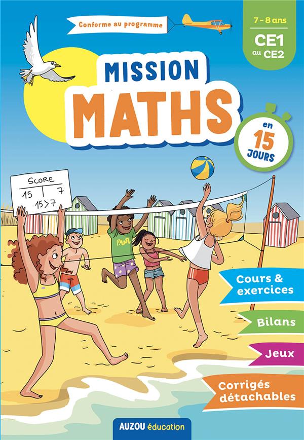Cahier de vacances : mission maths en 15 jours ; du CE1 au CE2 - flash vidéo