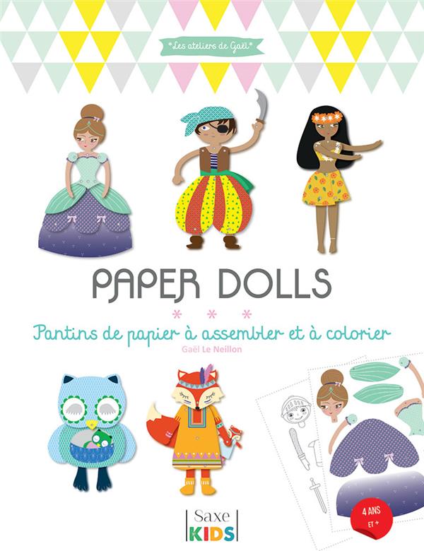 Paper dolls ; pantins de papier à assembler et à colorier - flash vidéo