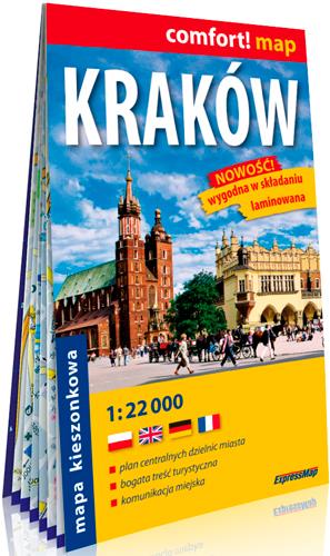 Cracovie (pol) 1/22.000 (carte format de poche lam - flash vidéo