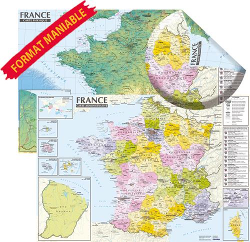 France carte physique et administrative (édition 2021) - flash vidéo