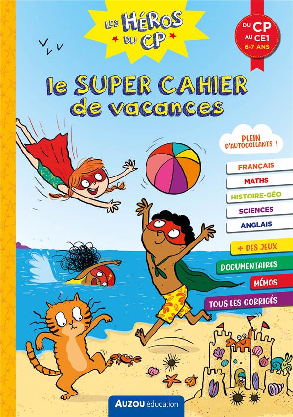 Cahier de vacances : Les héros du CP ; le super cahier de vacances ; du CP au CE1 - flash vidéo