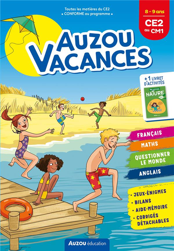 Cahier de vacances : Auzou vacances ; du CE2 au CM1 - flash vidéo