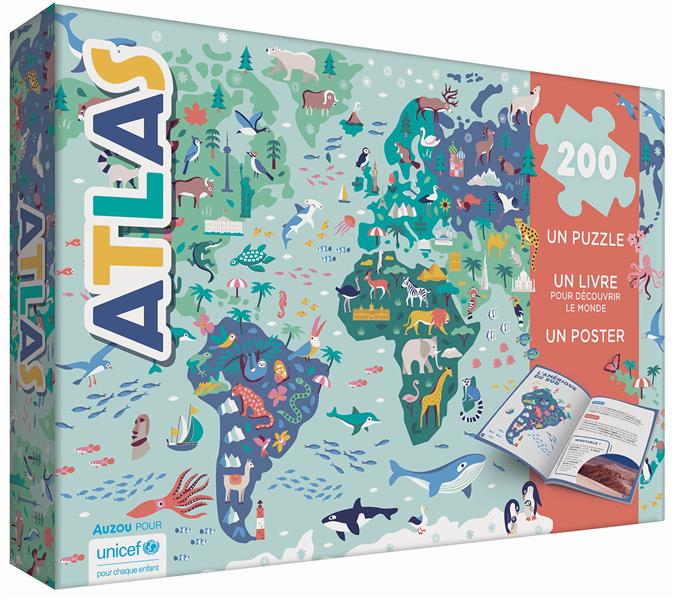 Atlas : un puzzle - un livre - un poster - flash vidéo