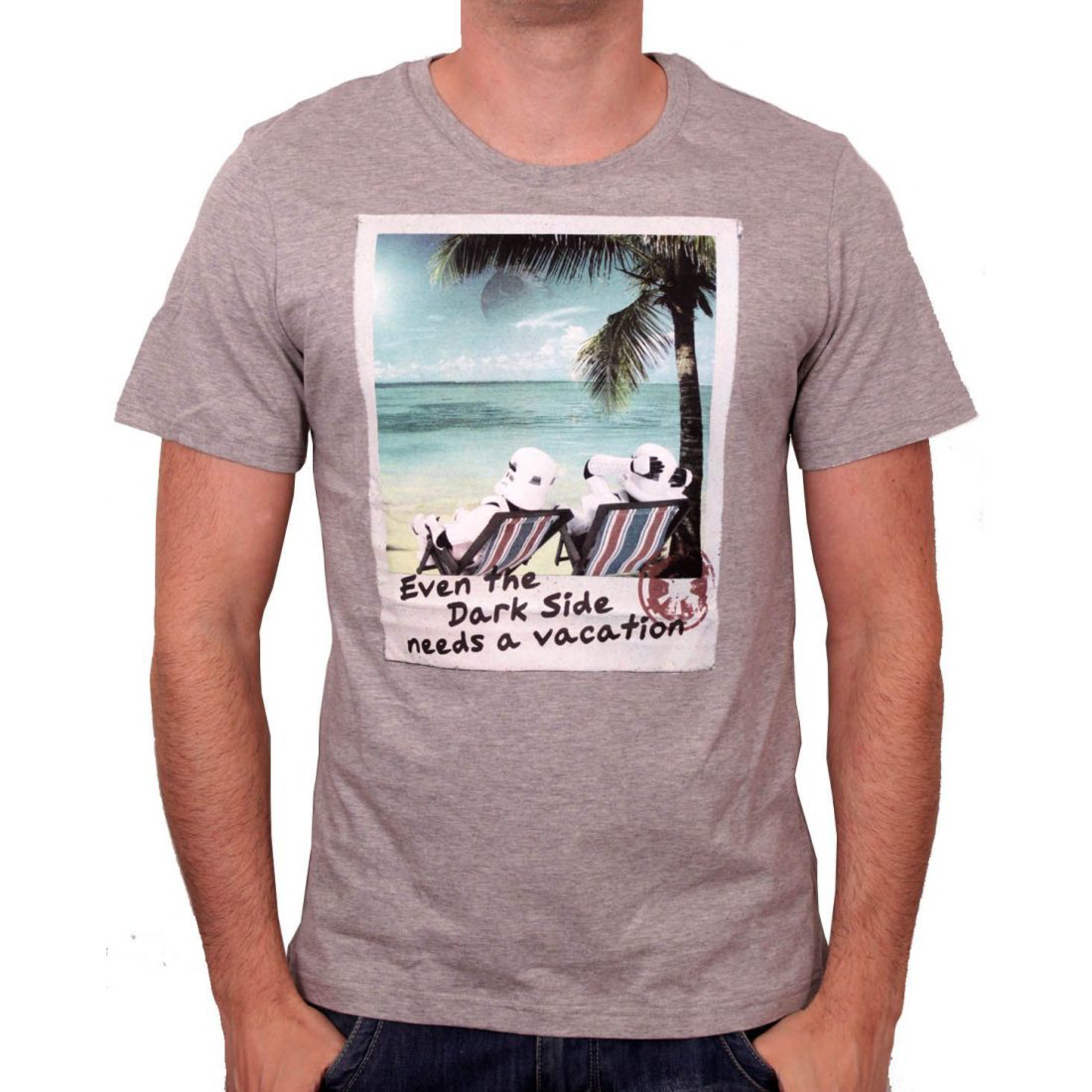 Star Wars - Needs Vacation Grey T-Shirt - M - flash vidéo