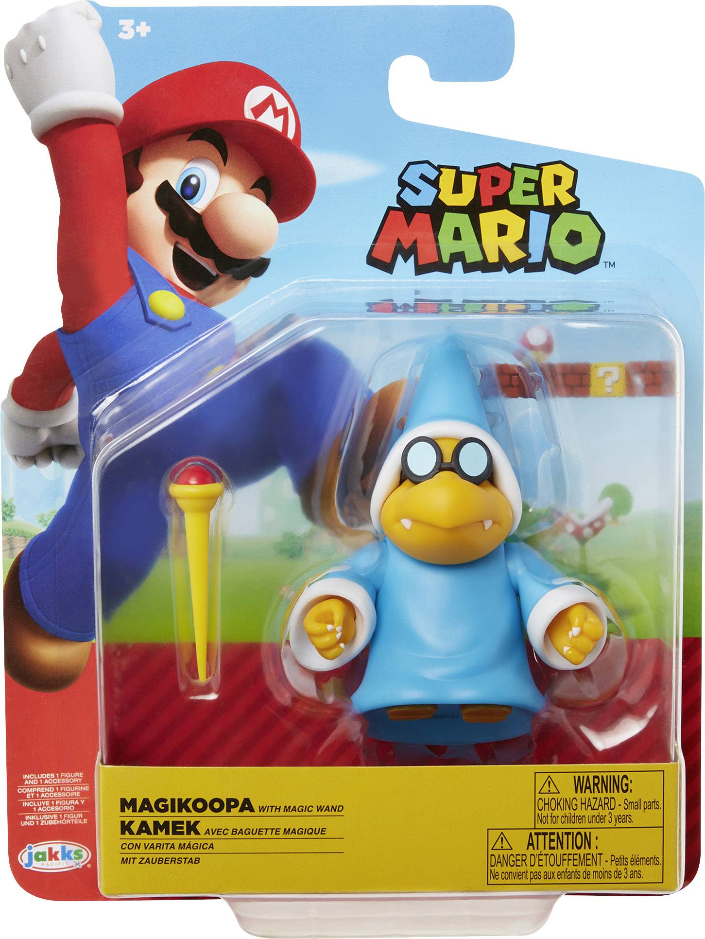 Nintendo - Super Mario Figurine de Kamek avec baguette magique 10cm - flash vidéo
