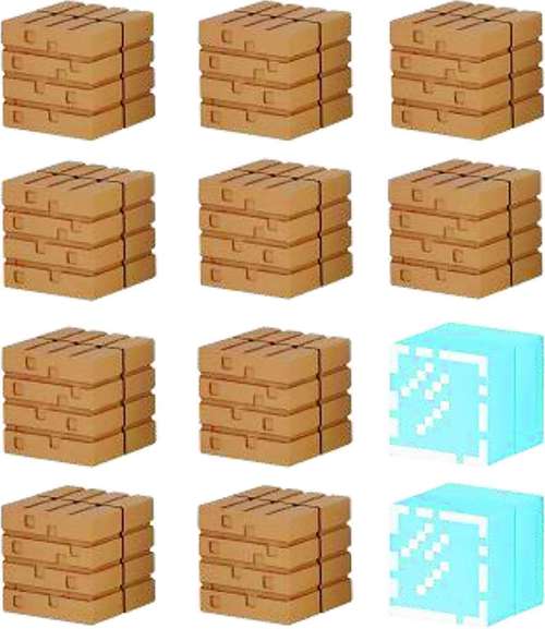 Minecraft Mine-Keshi Wood Planks & Glass Block Set - flash vidéo