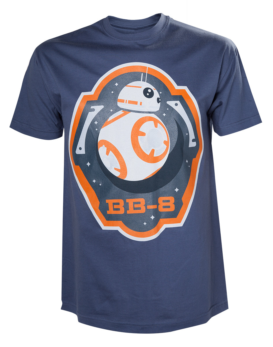 § Star Wars - The Force Awakens BB-8 and Stars Blue T-Shirt - M - flash vidéo