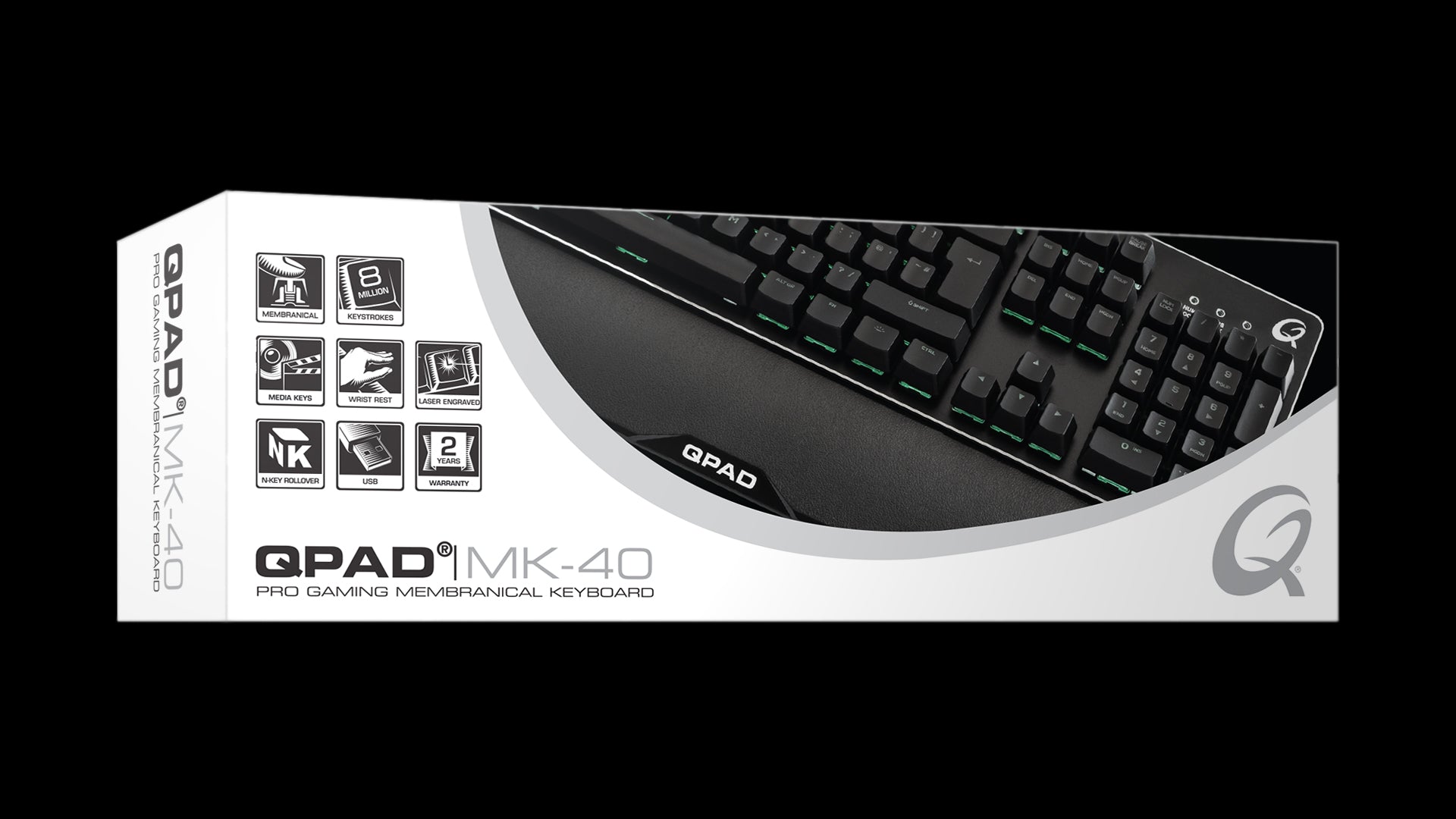 QPAD - MK-40 Pro Gaming Membranical Keyboard, Aluminium, LED Backlit, French layout - flash vidéo