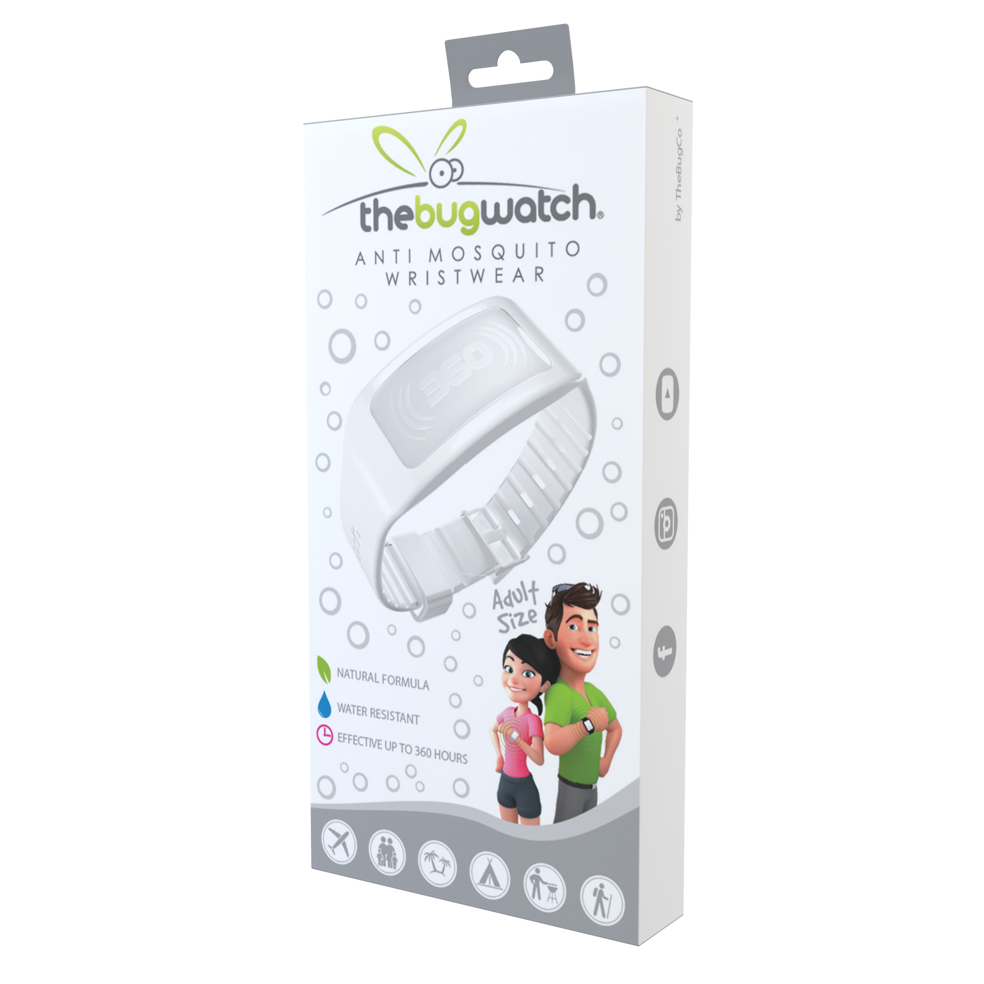 TheBugWatch Armband Ice White - flash vidéo