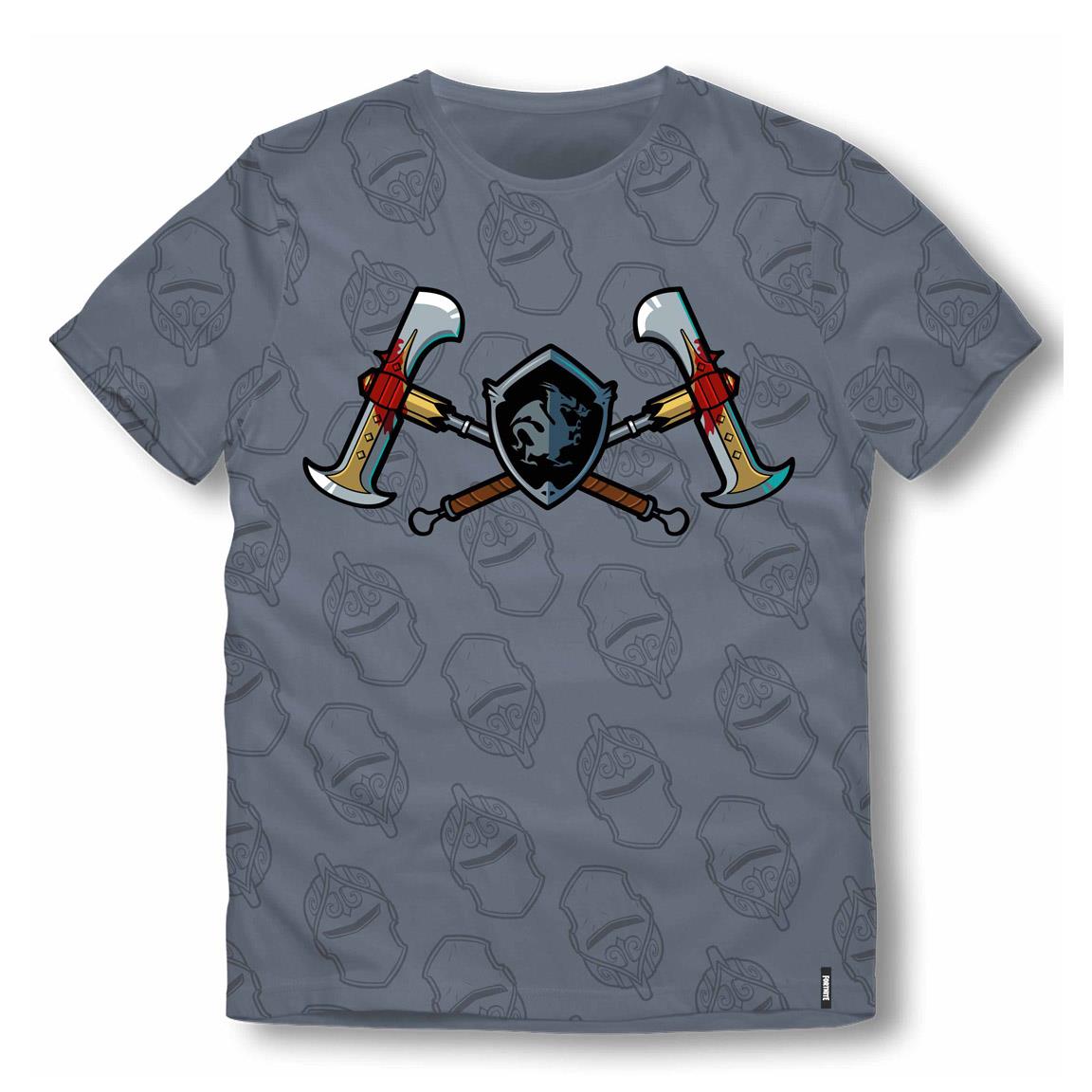Fortnite - Grey Dragon Shield T-Shirt Kids 14Y - flash vidéo