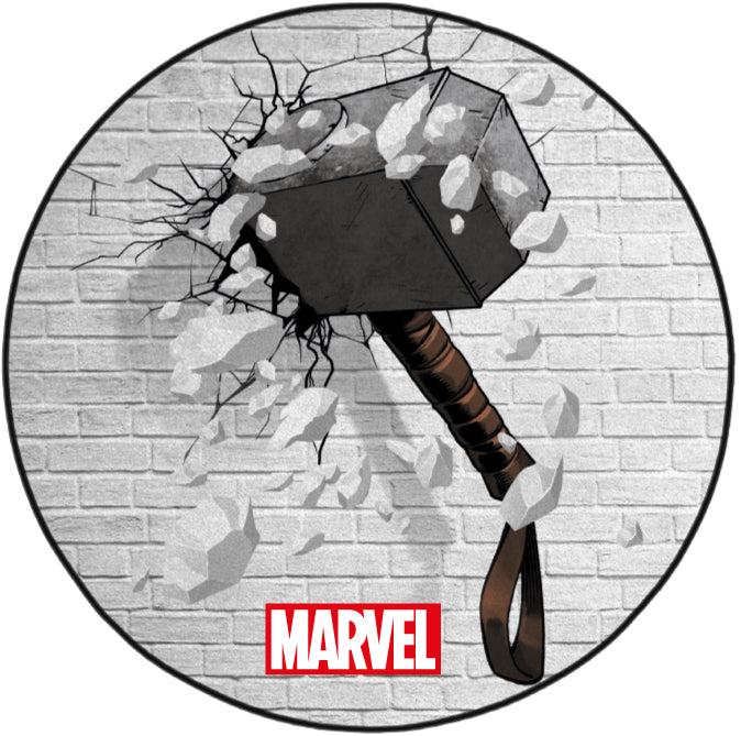 Marvel - Thor's Hammer Interior Circular Floor Mat - flash vidéo