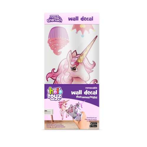 POSTER MURAL adhésif Licorne Magical Unicorn - flash vidéo