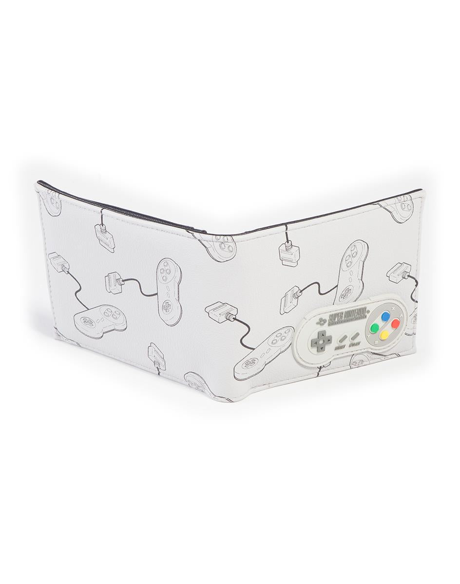 SNES - Controller AOP Bifold Wallet With Rubber Patch - flash vidéo