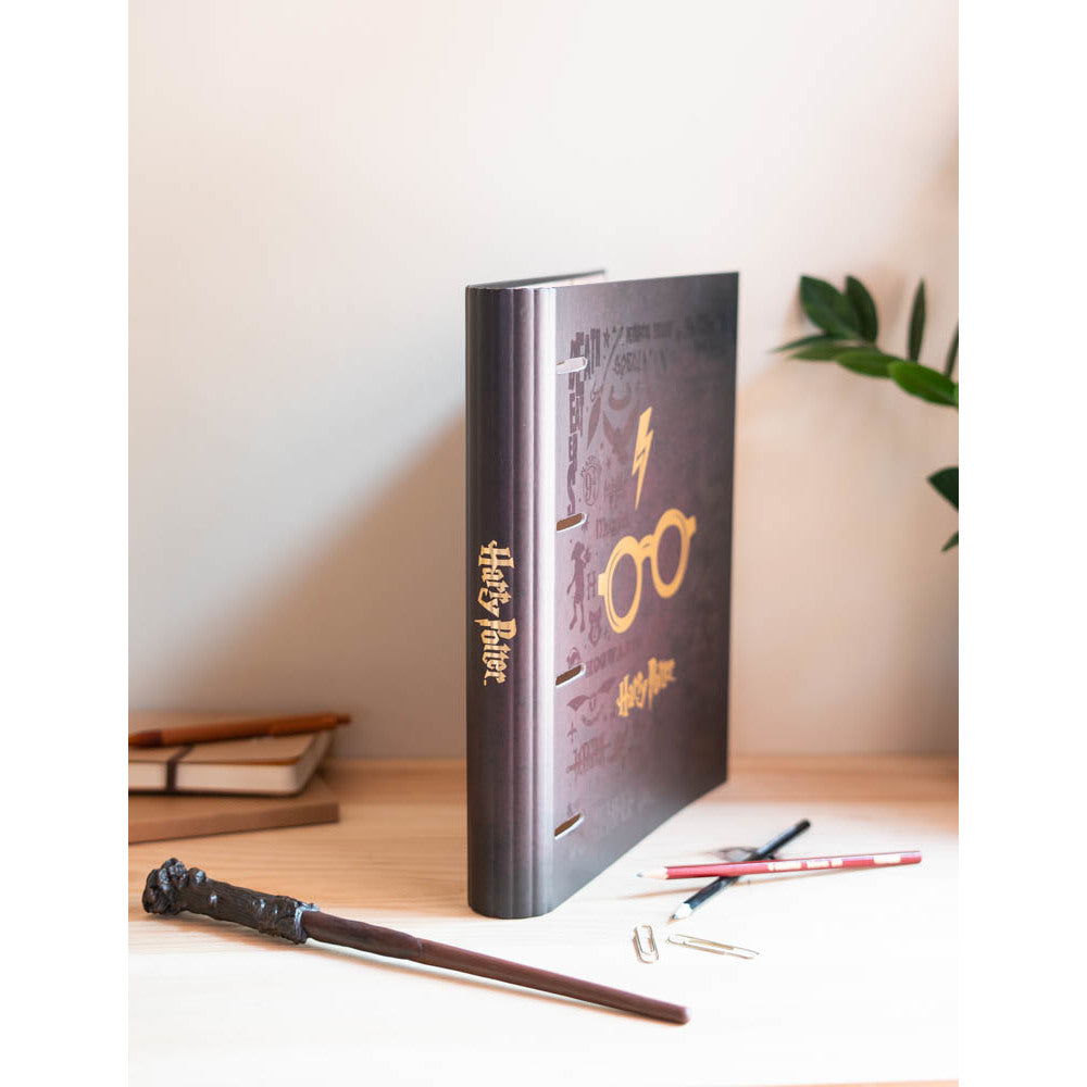 Harry Potter - Classeur Premium à 4 anneaux avec élastique Lunettes d'Harry - flash vidéo