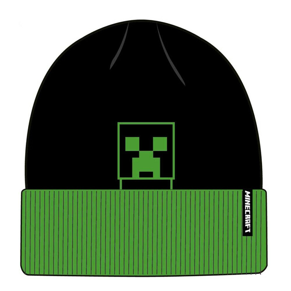 Minecraft - Bonnet Vert et Noir Petit visage de Creeper - flash vidéo