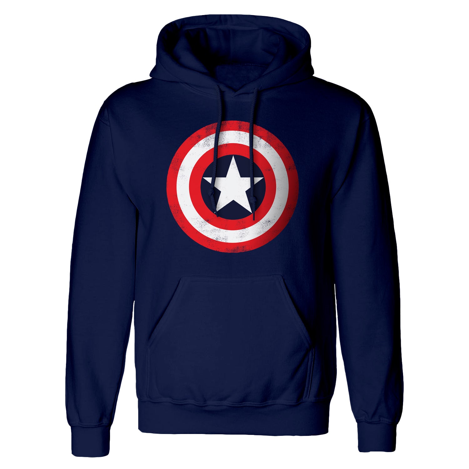 Marvel - Sweat-shirt à capuche Noir Bouclier veilli de Captain America - XL - flash vidéo
