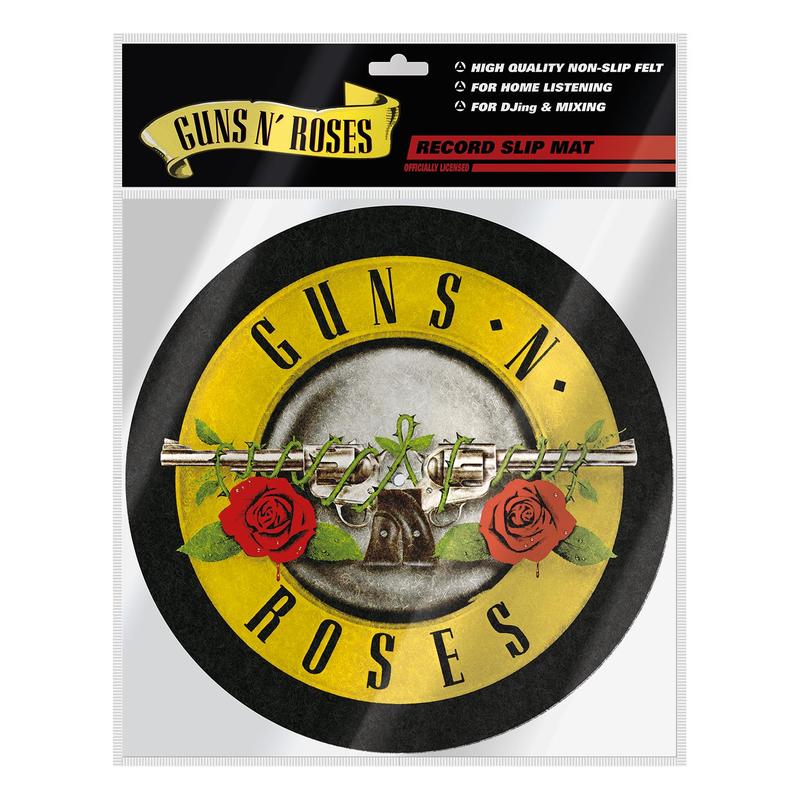 Guns N' Roses - Feutrine pour tourne-disque Logo du groupe 30cm - flash vidéo