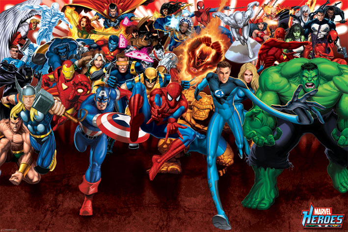 Marvel Heroes Attack - Maxi Poster - flash vidéo