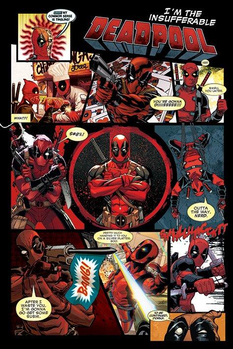 Deadpool - Maxi Poster Comics Panels - flash vidéo