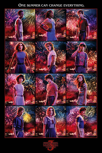 Stranger Things - Character Montage Maxi Poster - flash vidéo