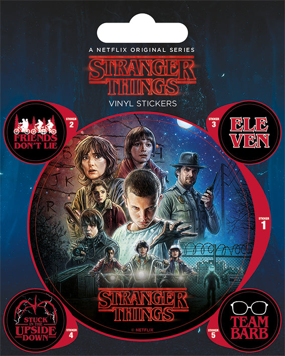 Stranger Things - Vinyl Style Sticker - flash vidéo