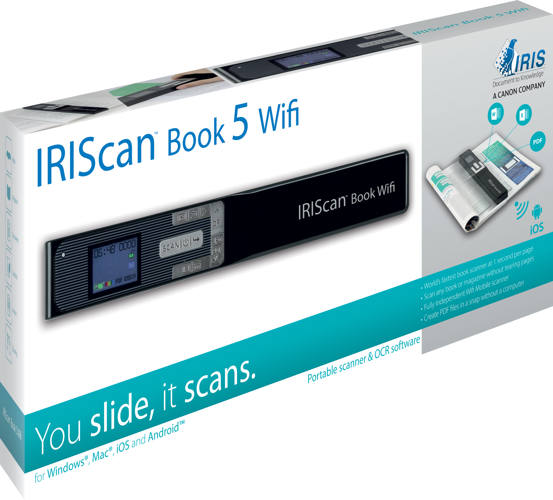 IRIScan Book 5 Scanner Mobile Wifi - flash vidéo