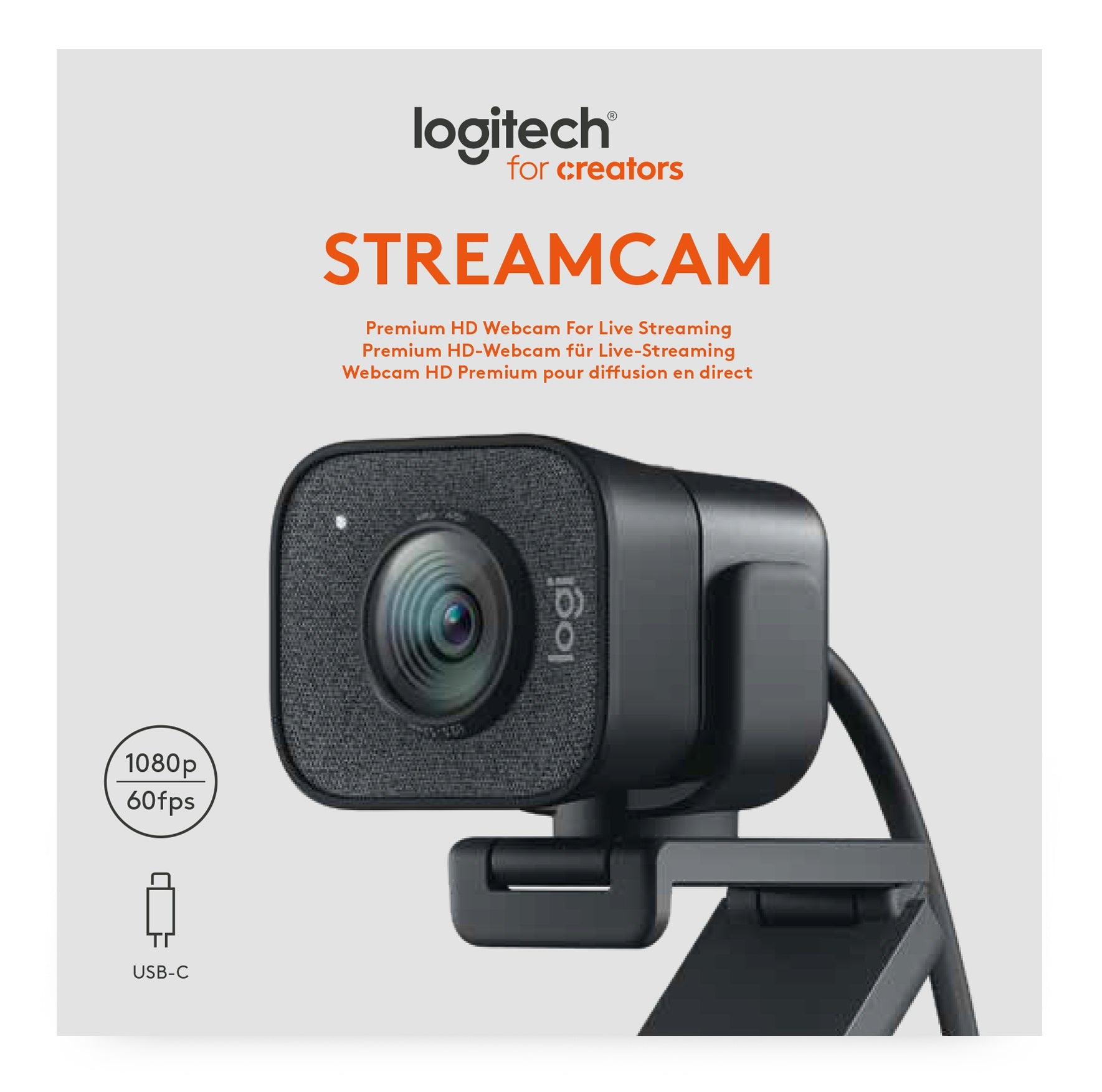 Logitech StreamCam Gris foncé - flash vidéo