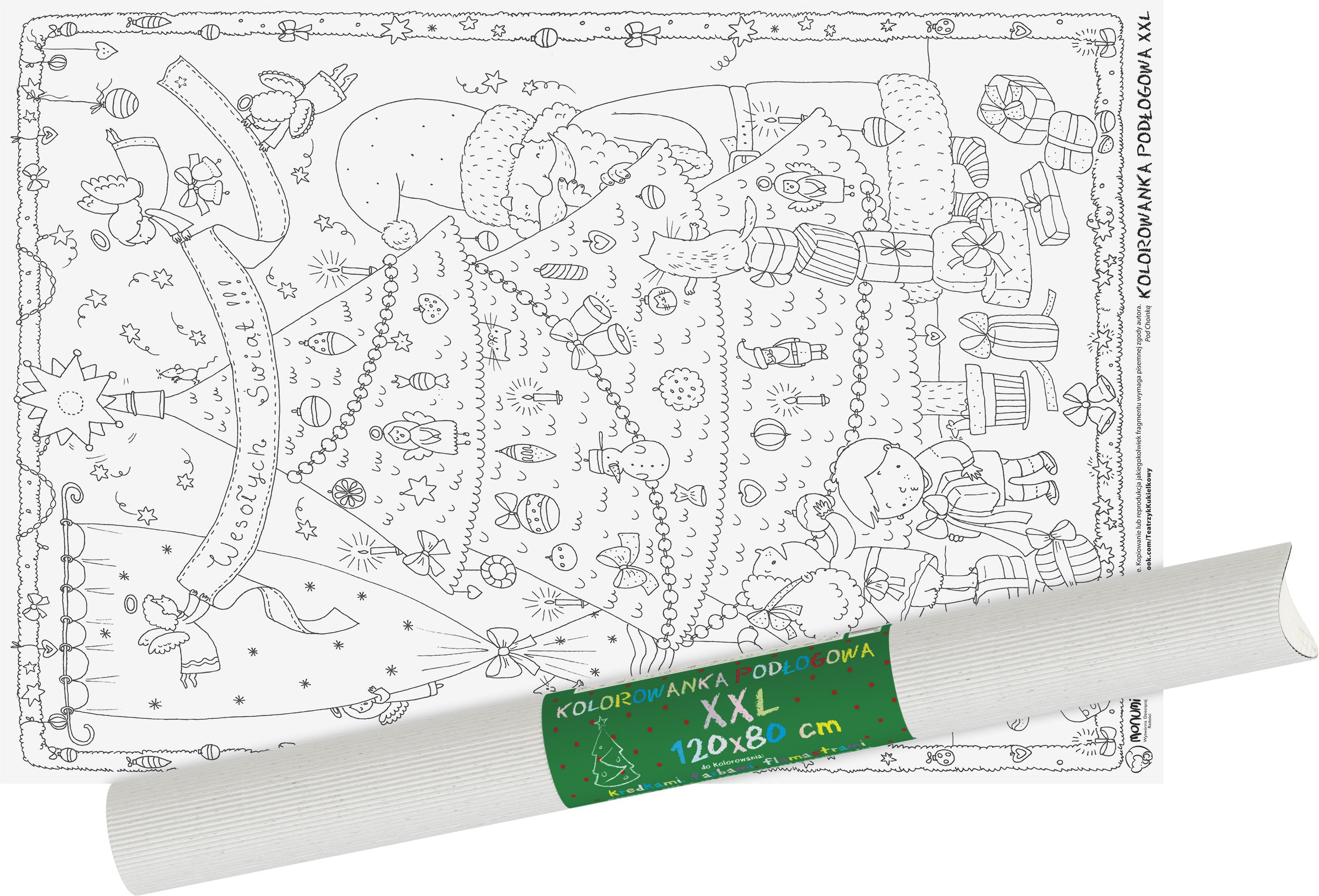 Monumi - Poster Coloriable XXL "Christmas Tree" - flash vidéo