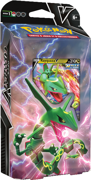 Pokémon JCC - Deck Combat-V Rayquaza-V / Bruyverne-V (1x deck aléatoire) - flash vidéo