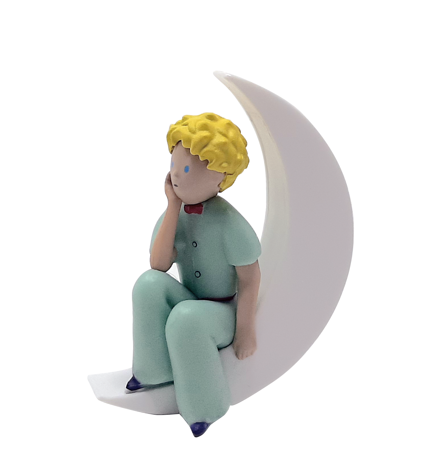 Plastoy - Figurine Le Petit Prince Assis Sur La Lune - flash vidéo