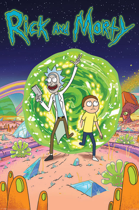 Rick & Morty - Portail Maxi Poster - flash vidéo