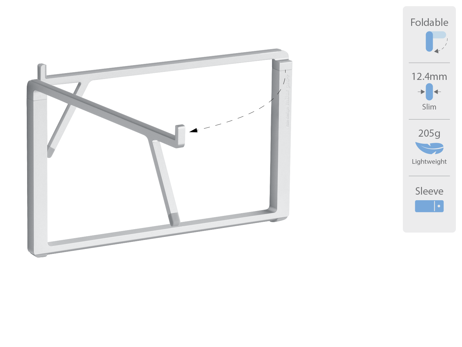 Rain Design mBar Pro + Plus Foldable Laptop Stand - Silver - flash vidéo