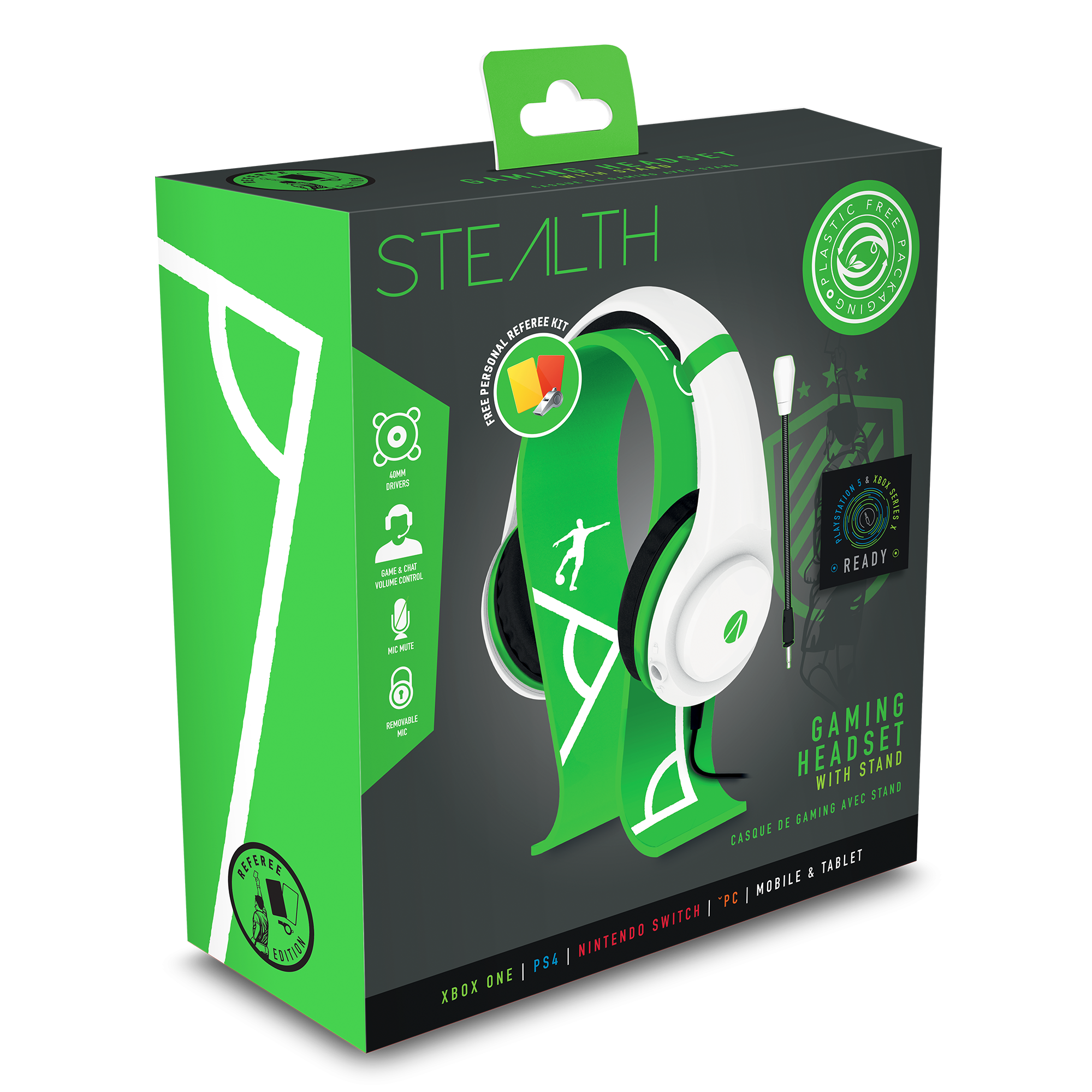 Stealth Gaming Headset & Stand Bundle Referee Edition for Xbox One, PS4, PC - flash vidéo