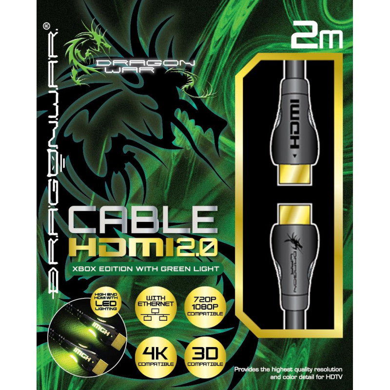 Dragonwar HDMI 2.0 4K ETHERNET Lightning Cable X360/Xone 2016 - flash vidéo
