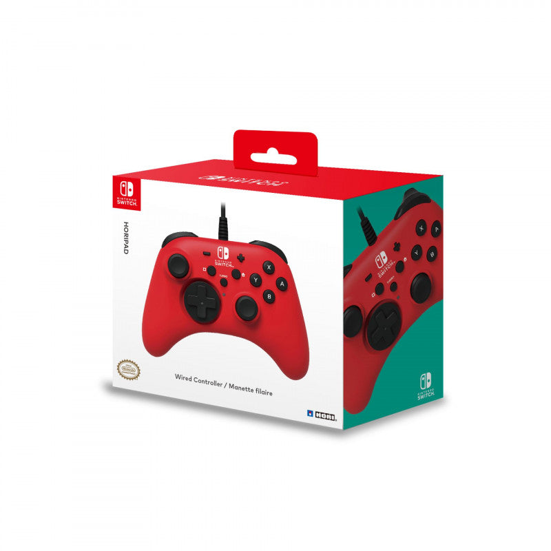 HORI - Nintendo Switch Red Horipad Wired Gamepad - flash vidéo