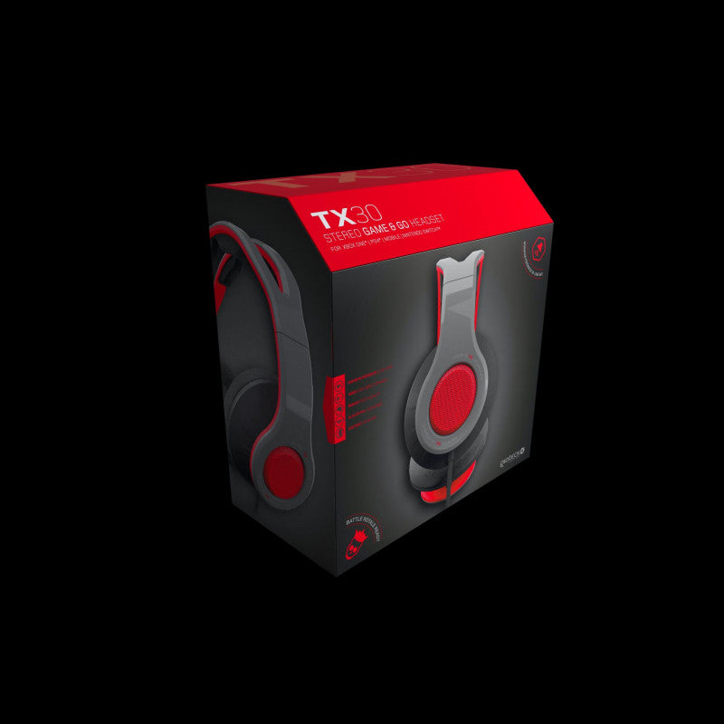 Gioteck - Casque stéréo Game & Go TX30 Rouge Grill pour PS5, PS4, Xbox Series, Xbox One, Switch et Mobile - flash vidéo