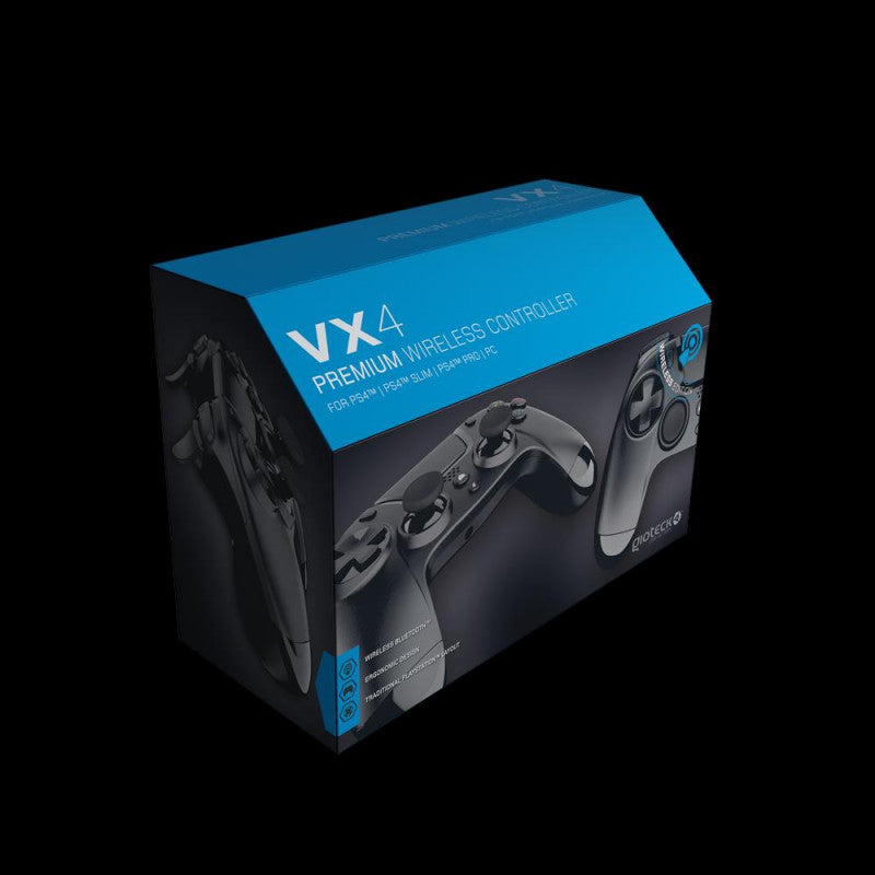 Gioteck - Manette sans fil premium VX4 Noir pour PS4 et PC - flash vidéo