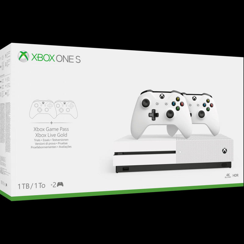 Xbox One S 1TB White Dual Controller Bundle - flash vidéo