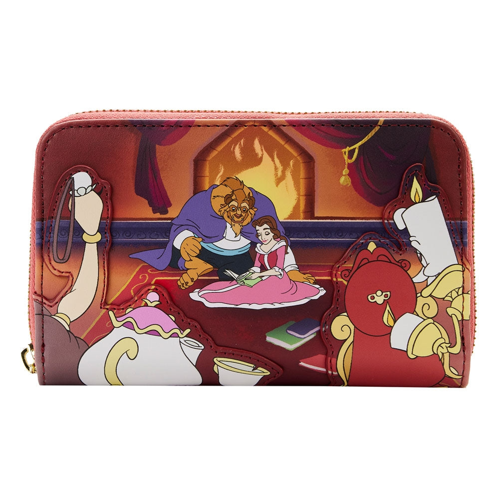 Loungefly: Disney - Beauty and the Beast Fireplace Scene Zip Around Wallet - flash vidéo