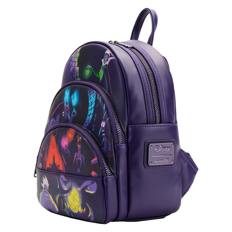 Loungefly: Disney Villains - Triple Pocket Glow in the Dark Mini Backpack - CONFIDENTIAL ENG Merchandising - flash vidéo