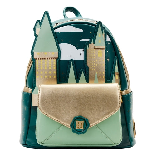 Loungefly: Harry Potter - Golden Hogwarts Castle Mini Backpack - flash vidéo