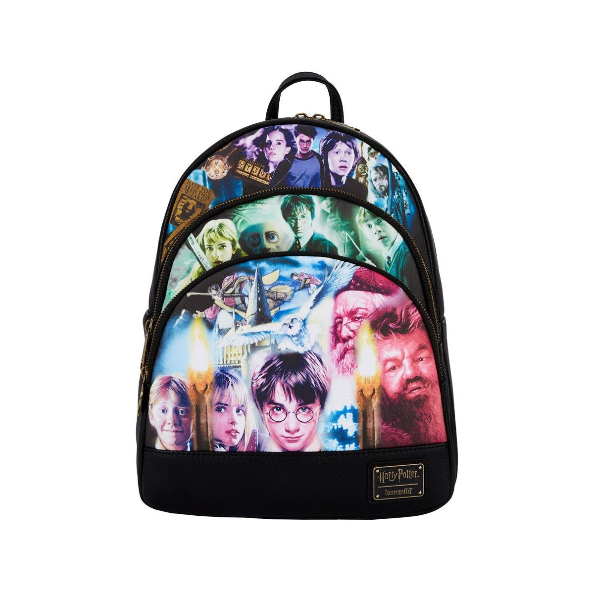 Loungefly: Harry Potter Trilogy Triple Pocket Mini Backpack - flash vidéo