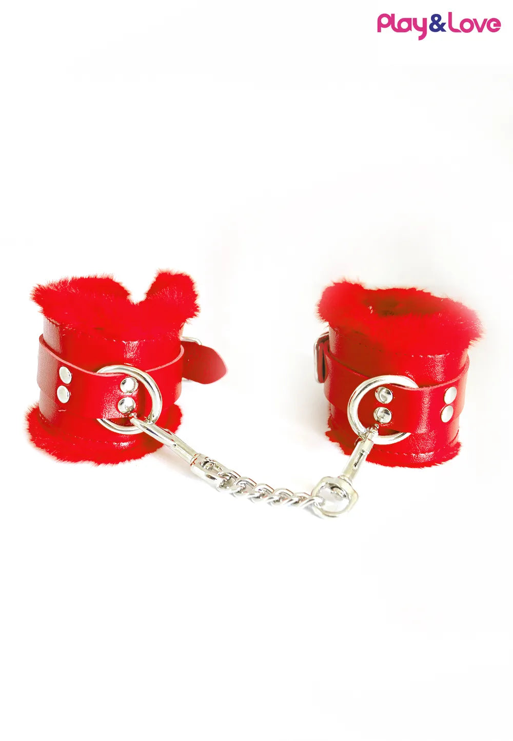 Menottes poignets fourrure rouge - flash vidéo