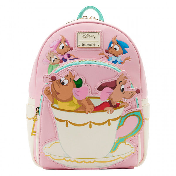 Loungefly: Disney - Cinderella Gus Gus and Jack Teacup Mini Backpack - flash vidéo
